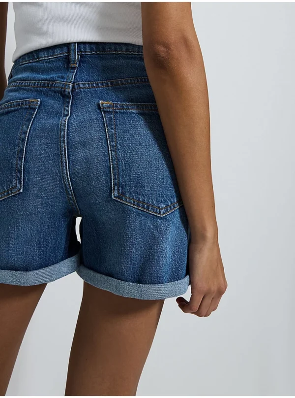 Mid Wash Miley Mom Shorts - Image 3